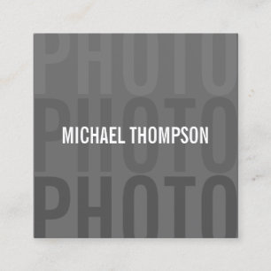 専門のモダンなカメラマン スクエア名刺
