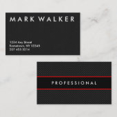 専門のモダンなカーボン繊維の名刺 名刺 (正面/裏面)