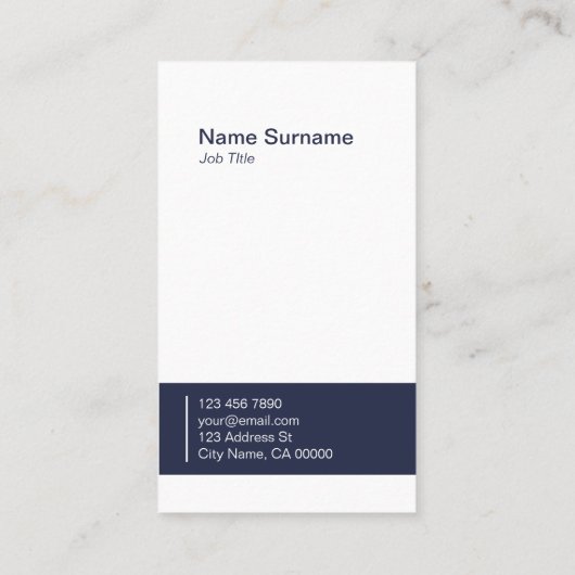 専門のモダンなタイプエラーの縦の名刺 名刺 (裏面)