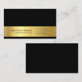 専門のモダンなデザインのエレガントで黒い金ゴールドの一見 名刺 (正面/裏面)