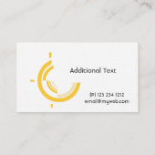 専門のモダンなビジネスハイテクな円の境界 名刺 (裏面)