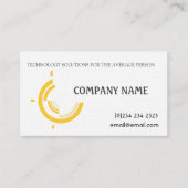 専門のモダンなビジネスハイテクな円の境界 名刺 (正面)