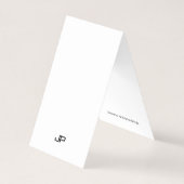 専門のモダンなモノグラムのエレガントでシンプルな上 名刺 (裏面)