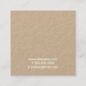 専門のモダンな原稿のクラフト紙 スクエア名刺 (裏面)