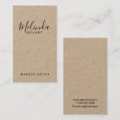 専門のモダンな原稿のクラフト紙 名刺 (正面/裏面)
