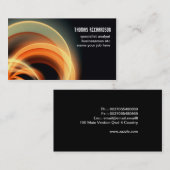 専門のモダンな名刺のデザイン 名刺 (正面/裏面)