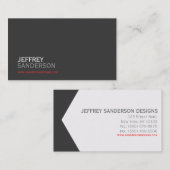 専門のモダンな名刺 名刺 (正面/裏面)