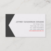 専門のモダンな名刺 名刺 (裏面)