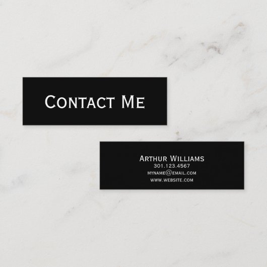 専門のモダンな小型黒い接触カード コーリングカード (正面/裏面)