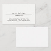 専門のモダンな最小主義のシンプルな設計の白 名刺 (正面/裏面)