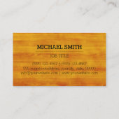 専門のモダンな木製の穀物 名刺 (裏面)