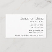 専門のモダンな灰色及び白く具体的な質 名刺 (裏面)