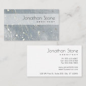 専門のモダンな灰色及び白く具体的な質 名刺 (正面/裏面)