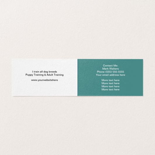 専門のモダンな犬の訓練 名刺 (内部フラット)