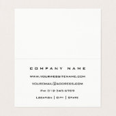 専門のモダンな白によって折られる名刺 名刺 (内部フラット)