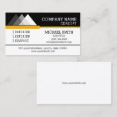 専門のモダンな白黒 名刺 (正面/裏面)