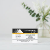 専門のモダンな白黒 名刺 (スタンド正面)