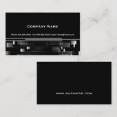 専門のモダンな白黒 名刺 (正面/裏面)