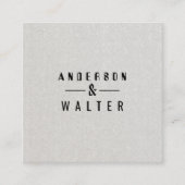 専門のモダンな砂の最小主義のシンプルなはっきりした スクエア名刺 (正面)