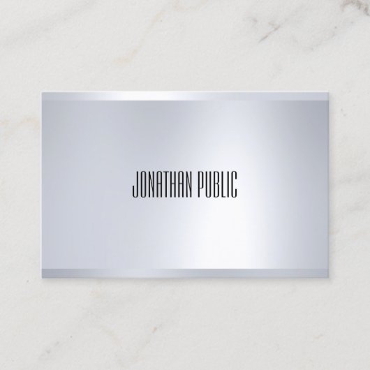 専門のモダンな銀製の一見のエレガントで魅力的な平野 名刺 (正面)