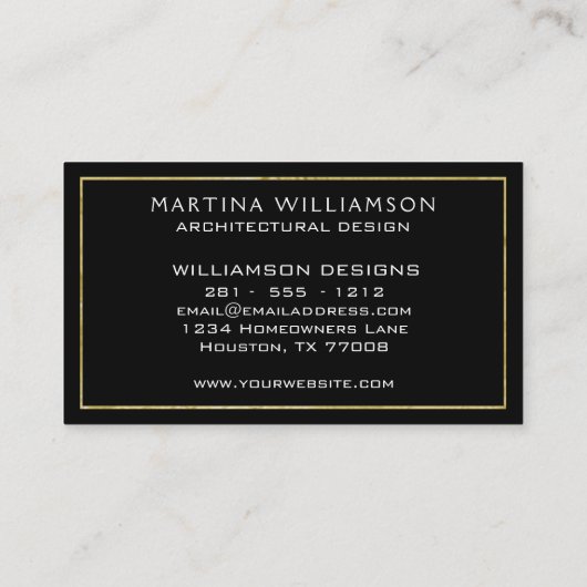 専門のモダンの抽象芸術デザイナー建築家 名刺 (裏面)