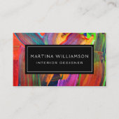 専門のモダンの抽象芸術デザイナー芸術家 名刺 (正面)