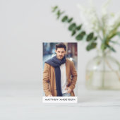 専門のモデル俳優の写真の白 名刺 (スタンド正面)