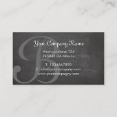 専門のモノグラムのエレガントな不動産のチョーク 名刺 (裏面)