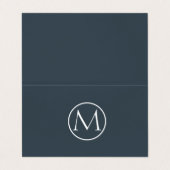 専門のモノグラムのエレガントな木炭 名刺 (外部フラット)