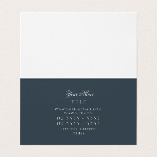 専門のモノグラムのエレガントな木炭 名刺 (内部フラット)