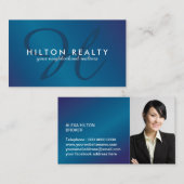 専門のモノグラムの名刺のテンプレート 名刺 (正面/裏面)