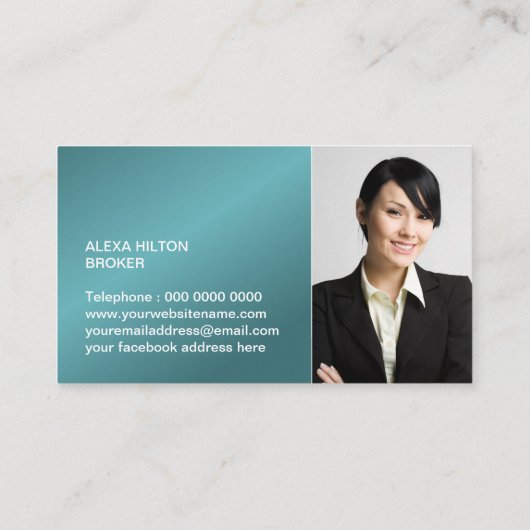 専門のモノグラムの名刺のテンプレート 名刺 (裏面)