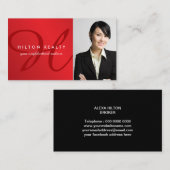 専門のモノグラムの名刺のテンプレート 名刺 (正面/裏面)