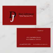 専門のモノグラムの名刺 名刺 (正面/裏面)