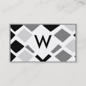 専門のモノグラムの名刺 名刺 (裏面)