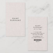 専門のレイアウトのリネン縦の名刺 名刺 (正面/裏面)