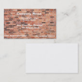 専門のレンガ壁の名刺 名刺 (正面/裏面)