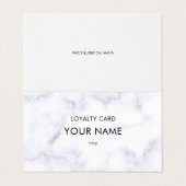 専門のロイヤリティのエレガントで白い大理石パターン 名刺 (外部フラット)