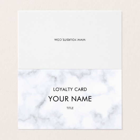 専門のロイヤリティのエレガントで白い大理石パターン 名刺 (外部フラット)