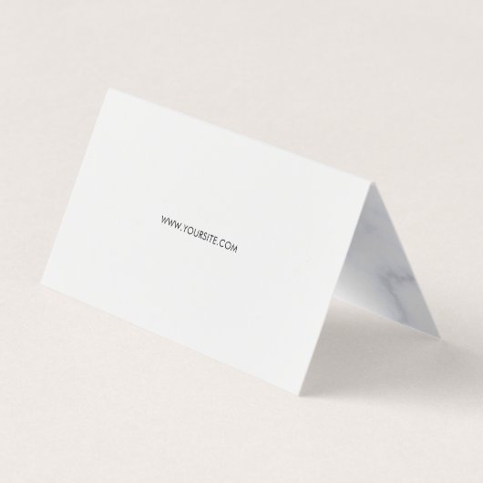 専門のロイヤリティのエレガントで白い大理石パターン 名刺 (裏面)