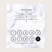 専門のロイヤリティのエレガントで白い大理石パターン 名刺 (内部フラット)