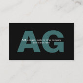 専門の一般的なティール（緑がかった色） 名刺 (裏面)