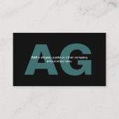 専門の一般的なティール（緑がかった色） 名刺 (裏面)