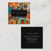 専門の不動産のモダンでクラシックなドア スクエア名刺 (正面/裏面)