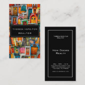 専門の不動産のモダンでクラシックなドア 名刺 (正面/裏面)