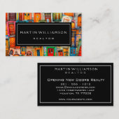 専門の不動産のモダンでクラシックなドア 名刺 (正面/裏面)