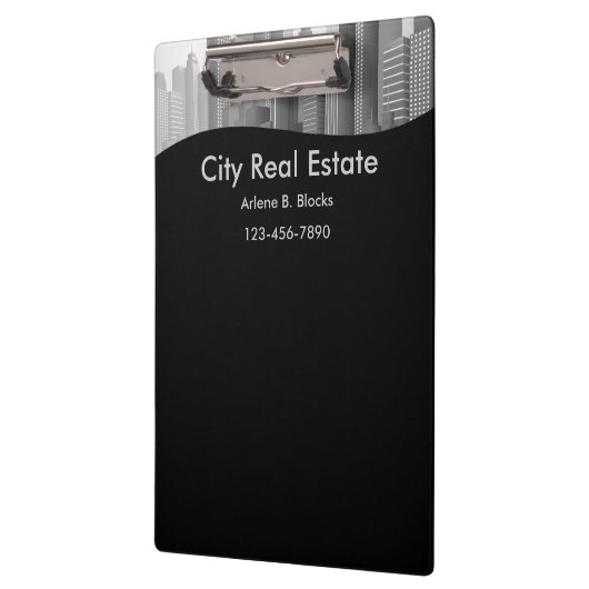 専門の不動産仲介業者のカスタムのクリップボード クリップボード (左)