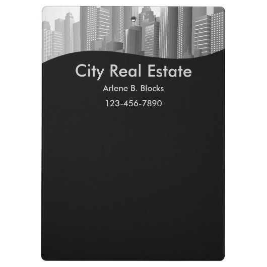 専門の不動産仲介業者のカスタムのクリップボード クリップボード (裏面)