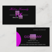 専門の不動産仲介業者のモノグラムの名刺 名刺 (正面/裏面)