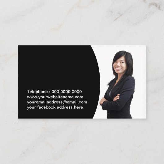 専門の不動産仲介業者の名刺のテンプレート 名刺 (裏面)